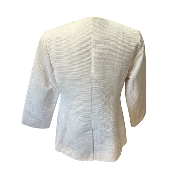 Eileen Fisher Ivory Colored  One Button Textured Jacket Blazer Sz XS - Picture 3 of 12